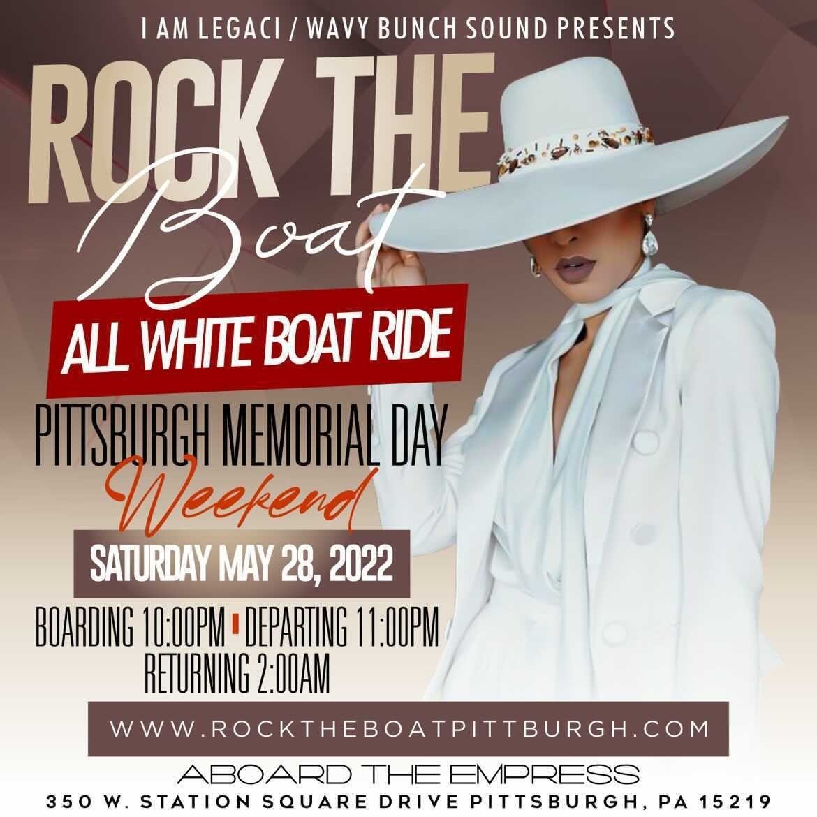 Rock The Boat Pittsburgh 2022 Memorial Day Weekend All White Boat Party 