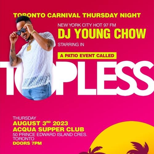 Topless 2023 :  Carnival Thursday Patio Party 