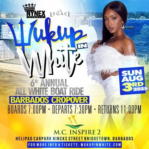 Wuk Up In White: 7th Annual All White Boat Ride – Crop Over 2025 