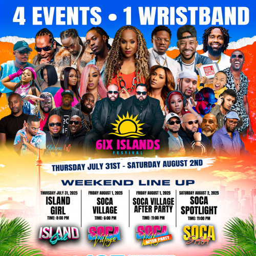 6ix Islands Festival 3 Day - 4 Events Weekend Pass 