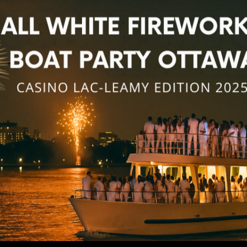 All White Fireworks Boat Party Ottawa | Casino Lac Laemy 2025 