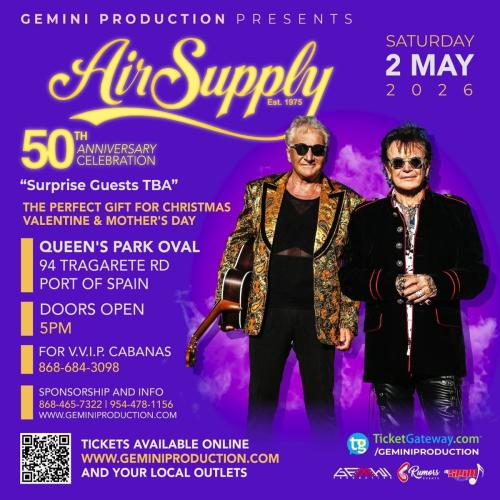 Air Supply 50th Anniversary Tour - Trinidad 