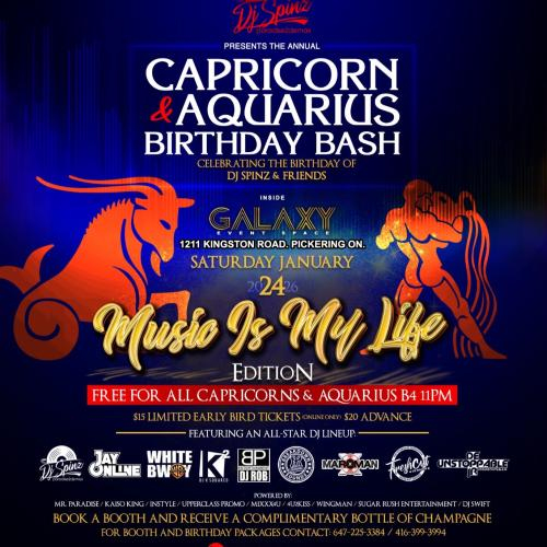 DJ SPINZ Capricorn & Aquarius Birthday Bash 