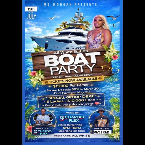 Ms Morgan All White Boat Party 