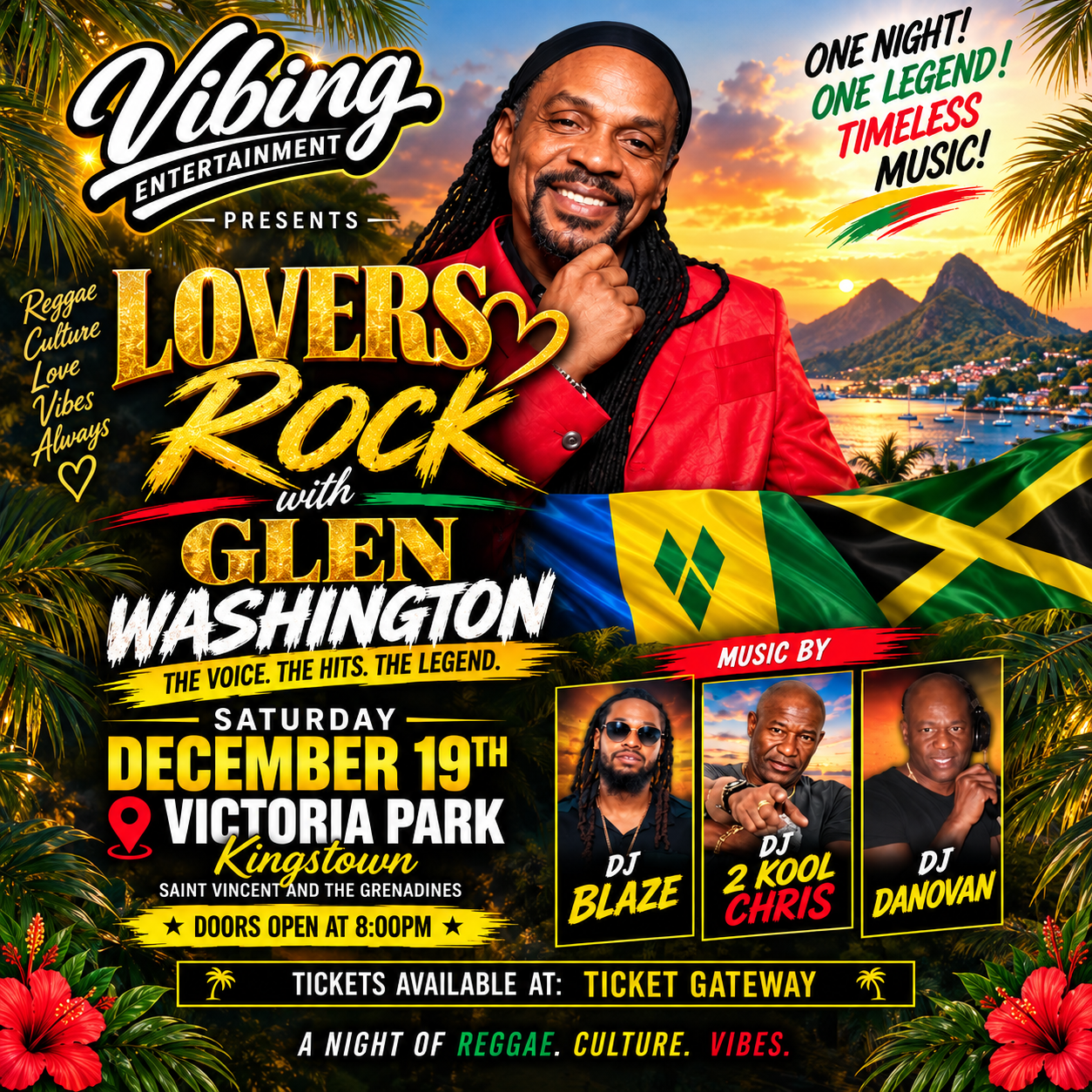 Vibing Entertainment Presents Lover’s Rock with Glen Washington 