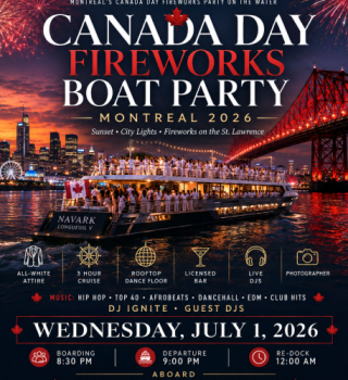 Canada Day Fireworks Boat Party Montreal 2026 