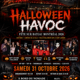 FÊTE SUR BATEAU HALLOWEEN HAVOC MONTRÉAL 2026 | LE VAISSEAU FANTÔME 