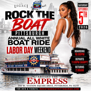 Rock The Boat Pittsburgh: All White Boat Ride – Labor Day Weekend 2026 