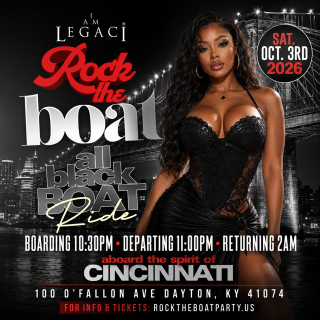 Rock The Boat: All Black Midnight Cruise Saturday October 3rd 