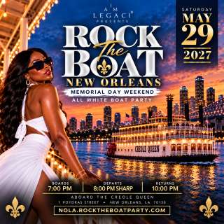 Rock The Boat New Orleans: Memorial Day Weekend All White Boat Party 